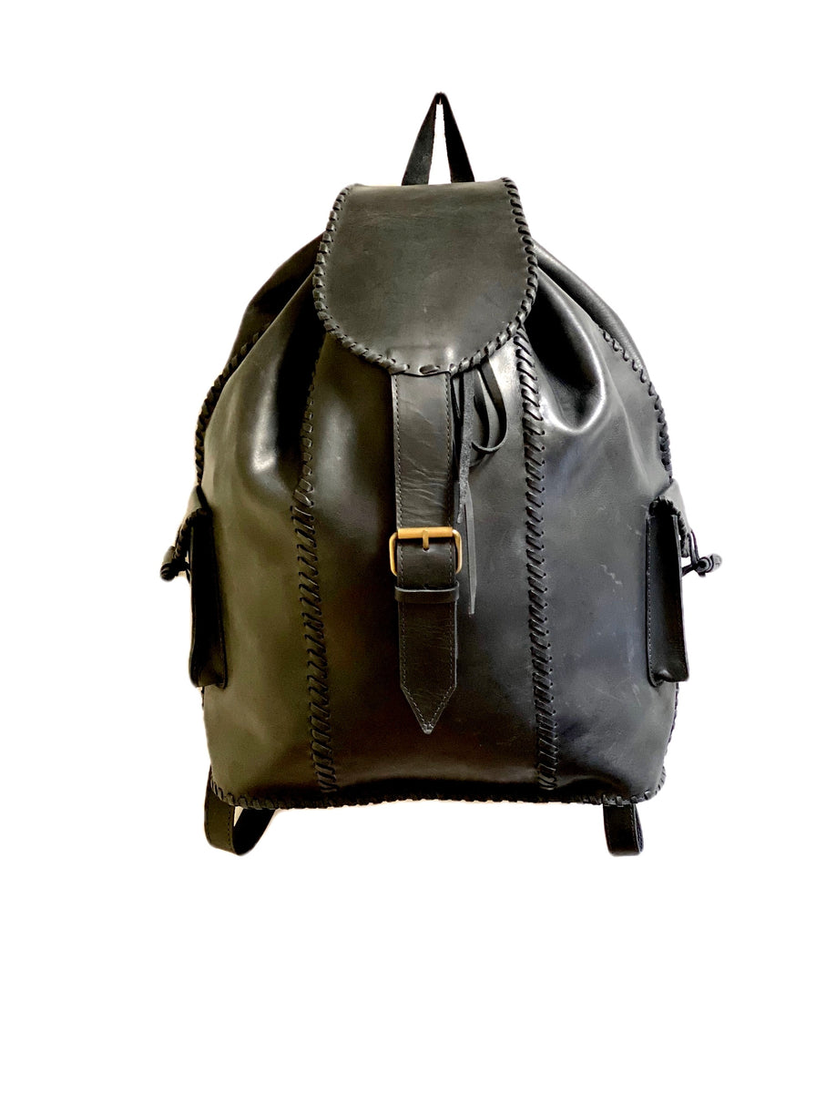 BEKI Genuine Leather backpack, Black Leather Women's backpack| Skadmas ...